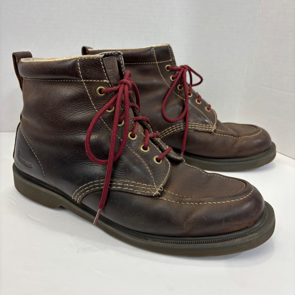 Vintage Dr. Martens Moc Toe Chukka Boots Mens 11.5 - 12 Brown Leather Lace Up